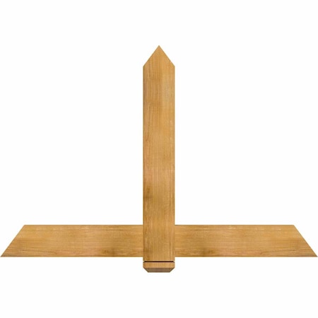 Ekena Millwork Eugene Rough Sawn Timber Gable Bracket, Western Red Cedar, 60"W x 40"H x 2"D x 6"F, 16/12 Pitch GBW060X40X0206EUG00RWR